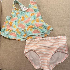 Ruffle Butts Racerback Peplum Tankini Baby 18-24mo